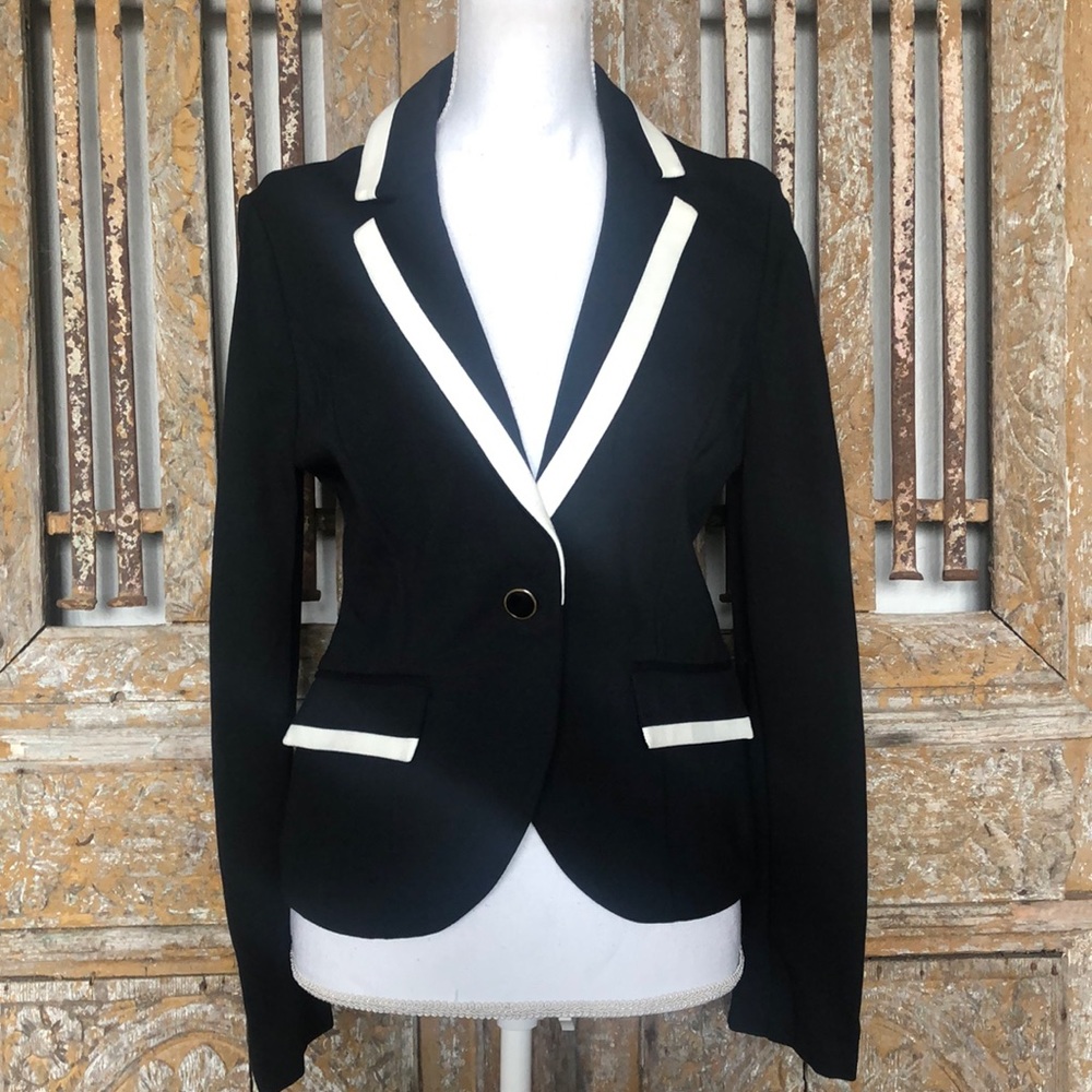 EXPESS STUDIOS BLACK WHITE BLAZER JACKET 10 NEW